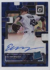 2022 Panini Donruss Optic Navy Blue Cracked Ice Prizm 26/35 Eli Morgan Auto 10k8