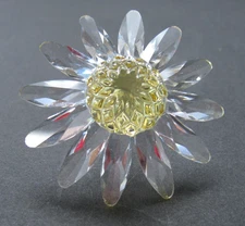 Swarovski SCS Crystal Daisy Flower Yellow Marguerite Figurine Cake Topper MINT