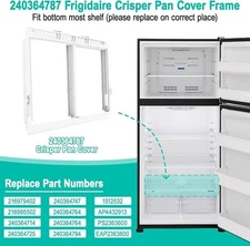 Crisper Drawer Cover Frame Compatible with Frigidaire Refrigerator #240364787