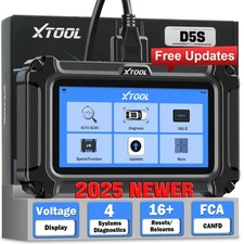 XTOOL D5S OBD2 Scanner Check Engine ABS SRS Transmission Diagnostic 15+Services