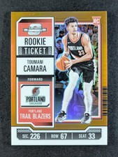 2023-24 Panini Contenders Optic TOUMANI CAMARA 26/49 RC Orange Rookie Ticket #22