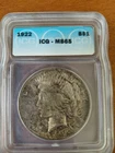 1922 P Silver Peace Dollar Graded MS65