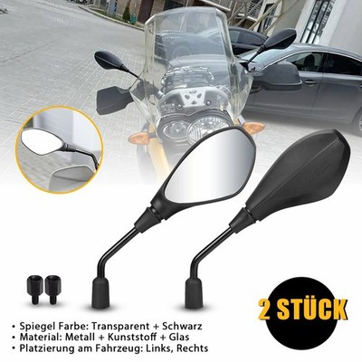 NEU 2X Universal 360° Drehen Rückspiegel Spiegel Für Motorrad Roller Scooter