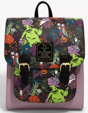 Loungefly Disney The Nightmare Before Christmas Floral Buckle Backpack NWT HTF