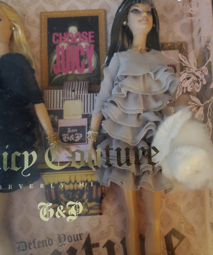 NUOVO Juicy Couture Beverly Hills G&P Barbie bambola set regalo etichetta oro 2008 Mattel - Foto 2 di 8