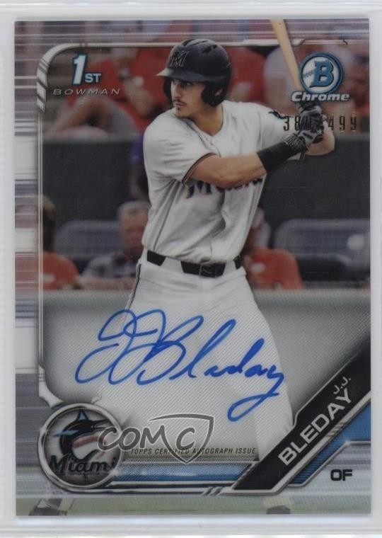 2019 Bowman Draft Chrome Pick Refractor 380/499 JJ Bleday #CDA-JJB Auto 09eq