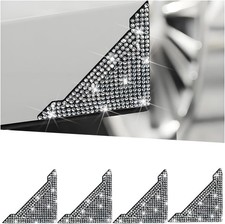 Car Door Corner Edge Guard, 4PCS Anti-Collision Crystal Rhinestone White