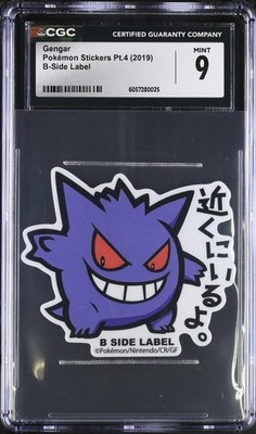CGC MINT 9 Gengar B-Side Label Pokemon Stickers 2019 Japan