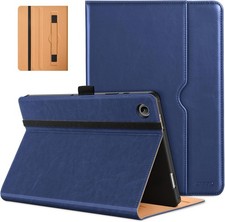 Premium Leather Folio Stand Case for Samsung Galaxy Tab A9 Plus 11" 2023, Navy B