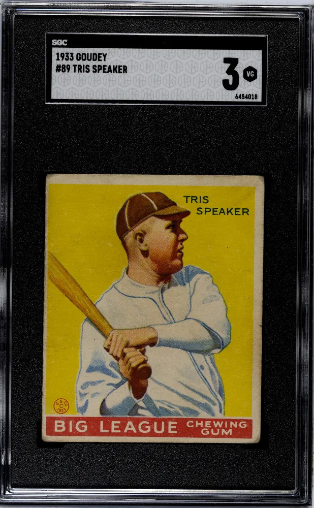 1933 Goudey Tris Speaker #89 SGC 3