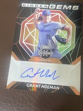 2021 Elite Extra Edition Hidden Gems Autographs Black #50 Grant Holman Oakland A