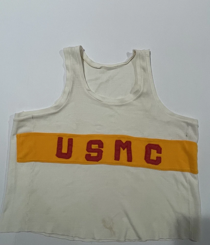 Camiseta sin mangas USMC vintage años 50 años 60 verdadera vintage Foto 2 de 4