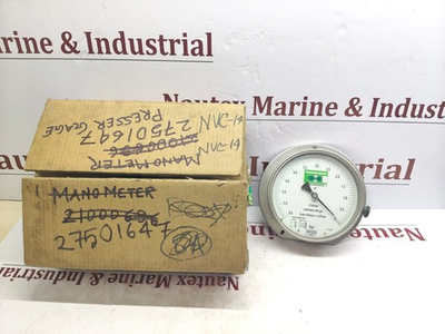 #ad WIKA Herrenknecht 27501647 0 6 Bar NVC 14 Pressure Gauge 316L NEW IN BOX $189.00