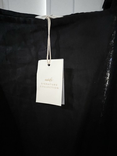BNWT Adrift Claire Maxi Black Dress Size 3xl/20 100% Linen RRP:$199. #04 - Picture 6 of 9