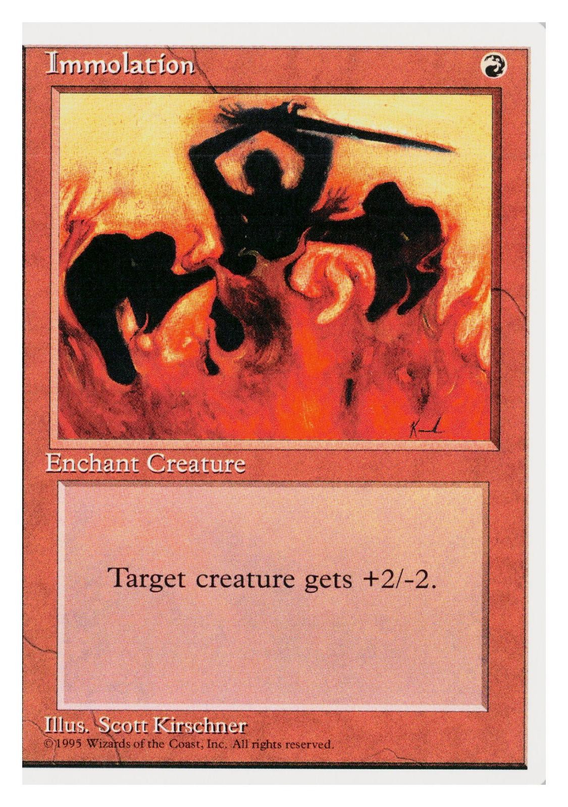 Immolation Common Fourth Edition Magic: The Gathering Lightly Played