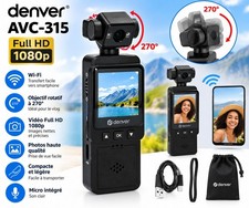 Caméra vlog compacte Denver avec wifi, objectif rotatif à 270° et enregistrement