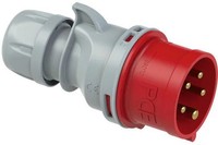 PCE TT Shark Cee-Stecker, 16A, 5P, 6H, IP44/IP54, 400V, Schraublos, Rot (015-6Tt
