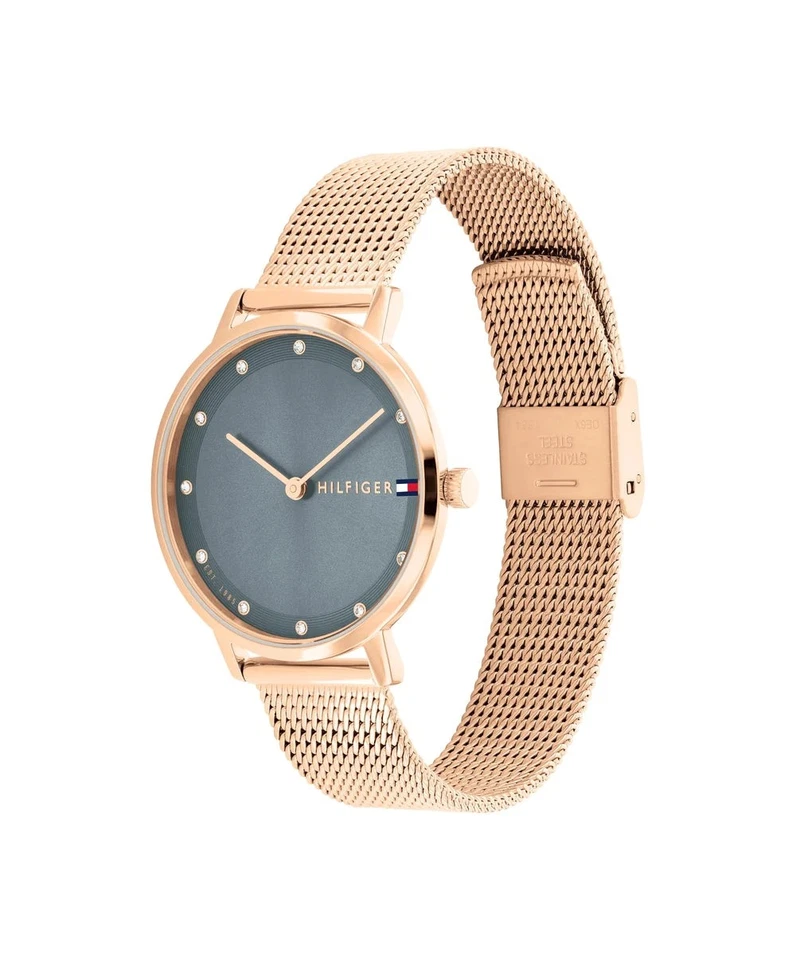 Womens Wristwatch TOMMY HILFIGER PIPPA 1782669 Stainless Steel Mesh Gold Rose - Image 2 of 2
