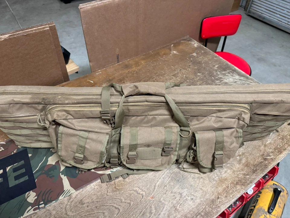 41" Tactical Double Rifle Bag Gun Range Padded Soft Case Backpack Carry Case - Image 2 of 4