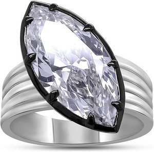 Authentic 3 Ct Marquise Lab Grown Diamond Solitaire Engagement Ring 925 Sterling Silver