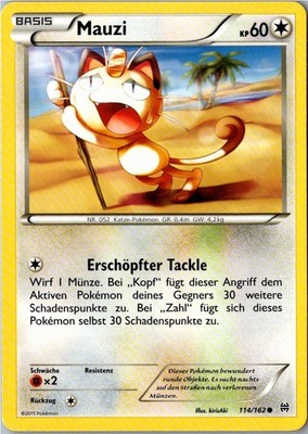 Pokemon Mauzi 114/162 TURBOstart Deutsch