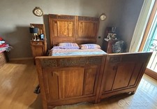 Letto matrimoniale antico. Epoca Fine 800 In Ciliegio