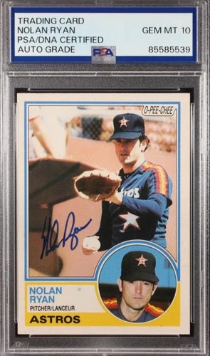 Nolan Ryan Signed 1983 O-Pee-Chee #360  PSA Auto 10