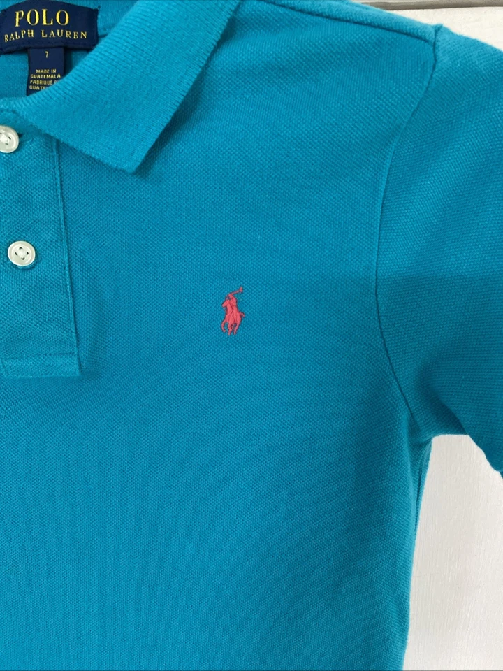 Ralph Lauren Boys Polo Top Age 7 Blue Excellent Condition!! - Image 4 of 4