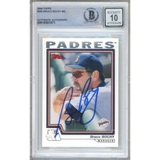 Bruce Bochy Signed 2004 Topps #290 SD Padres BAS BGS Auto 10 Graded Slabbed