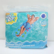 Floating Mat Bestway H2O Go Swimming Pool Raft Transparent Summer Colors NIP