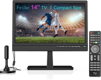 14 Inch Small TV - HD LCD Flat Screen Kitchen TV with Digital Tuner, HDMI/USB...
