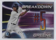 2019 Bowman Draft Chrome Scouts Pick Breakdown Refractor 85/250 Riley Greene o7m