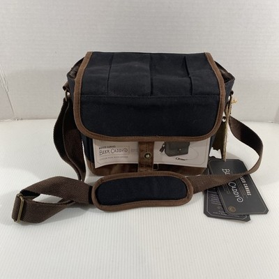 Picnic Time Waxed Canvas Cooler Tote Beer Caddy W/Brass Bottle Opener NWT
