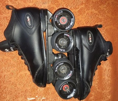 Sure Grip Cyclone Black Quad Roller Skates Size US Women's Sz7 ( No Toe Stops) 