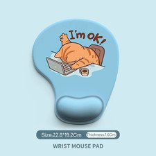 Cat Ergonomic Mouse Pad with Wrist Rest, Gaming Mouse Pad with Wrist Support