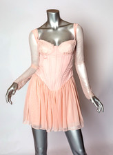 House of CB London VIVI Soft Peach Corset Mini Dress Size S