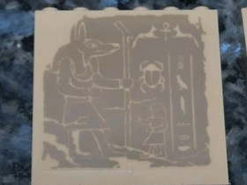 Lego Indiana Jones The Lost Tomb (7621) - Tan Panels 1x6x5 w/ Star Wars Sticker