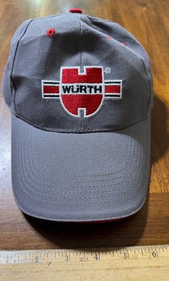 Wurth tools hat cap adjustable back Grey and Red Exclusive Design