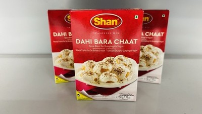 9x Shan Dahi Bara Chaat, Gewürzmischung für Dumplings in Yogurt, 50g, MHD abgel