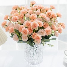 5 Forks 15 Heads Small Carnation Artificial Flowers Wedding Arch Garland D cor