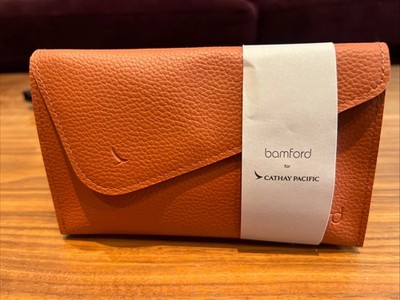 CATHAY PACIFIC Business Class Orange Amenity Kit by Bamford (NEW