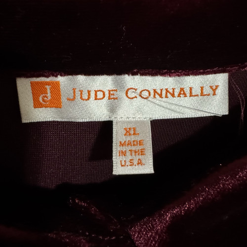 Jude Connally Henley Velvet Mini Dress Size XL Garnet Maroon Boho Gypsy Witch - Picture 8 of 16