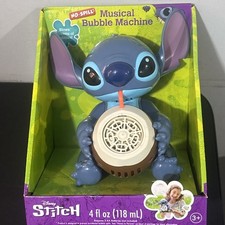 NEW Disney Stitch No-Spill Musical Bubble Machine by Little Kids Inc Plays Music