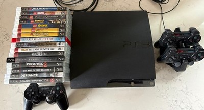 Playstation 3 Console Bundle Lot 3 Controllers 16 Games PS3 Tested
