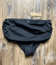 SKIMS SHAPING SWIM FOLD OVER BIKINI BOTTOM NWT - Onyx Size Small