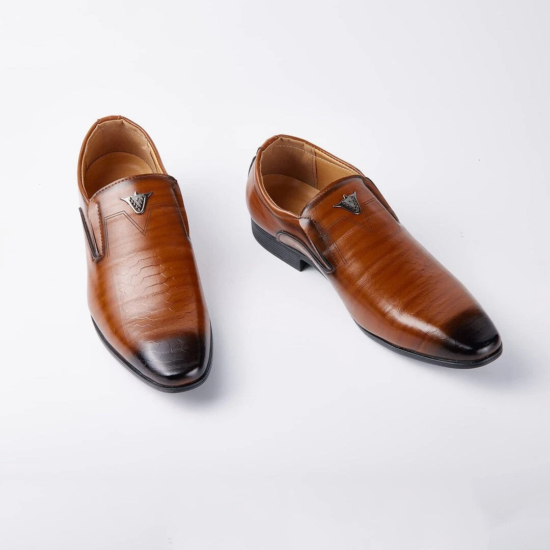 Remxi Men s Leather Lined Dressy Loafers Shoes Casual Slip On