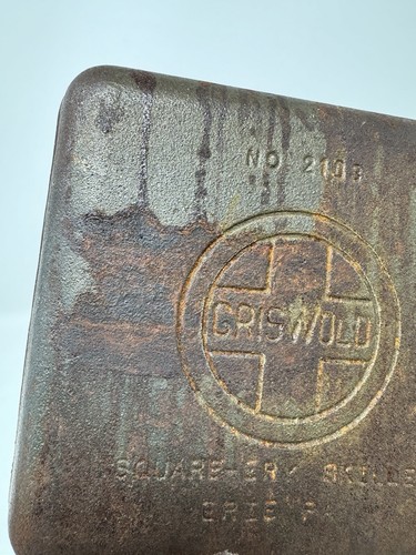 Griswold No 3 #3 2103 Gusseisen Vierkant-Bratpfanne Erie PA Guss Fehldruck - Bild 10 von 24