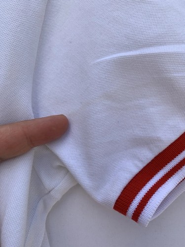 Fred Perry Kids 16Y Polo Shirt White Navy Red Cotton England Laurel Logo #z57 - Picture 18 of 18