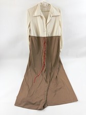 Vintage JC Penney Dress Women  s Medium Brown Ivory Loungewear Nightgown Rare