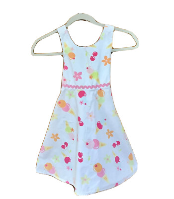 GYMBOREE Girls White/Multi Color Ice Cream Cone/Cherry Print